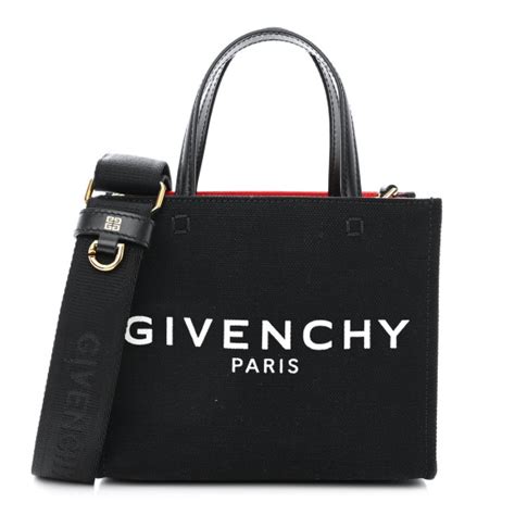 GIVENCHY Canvas Mini Bond Shopper Tote Black